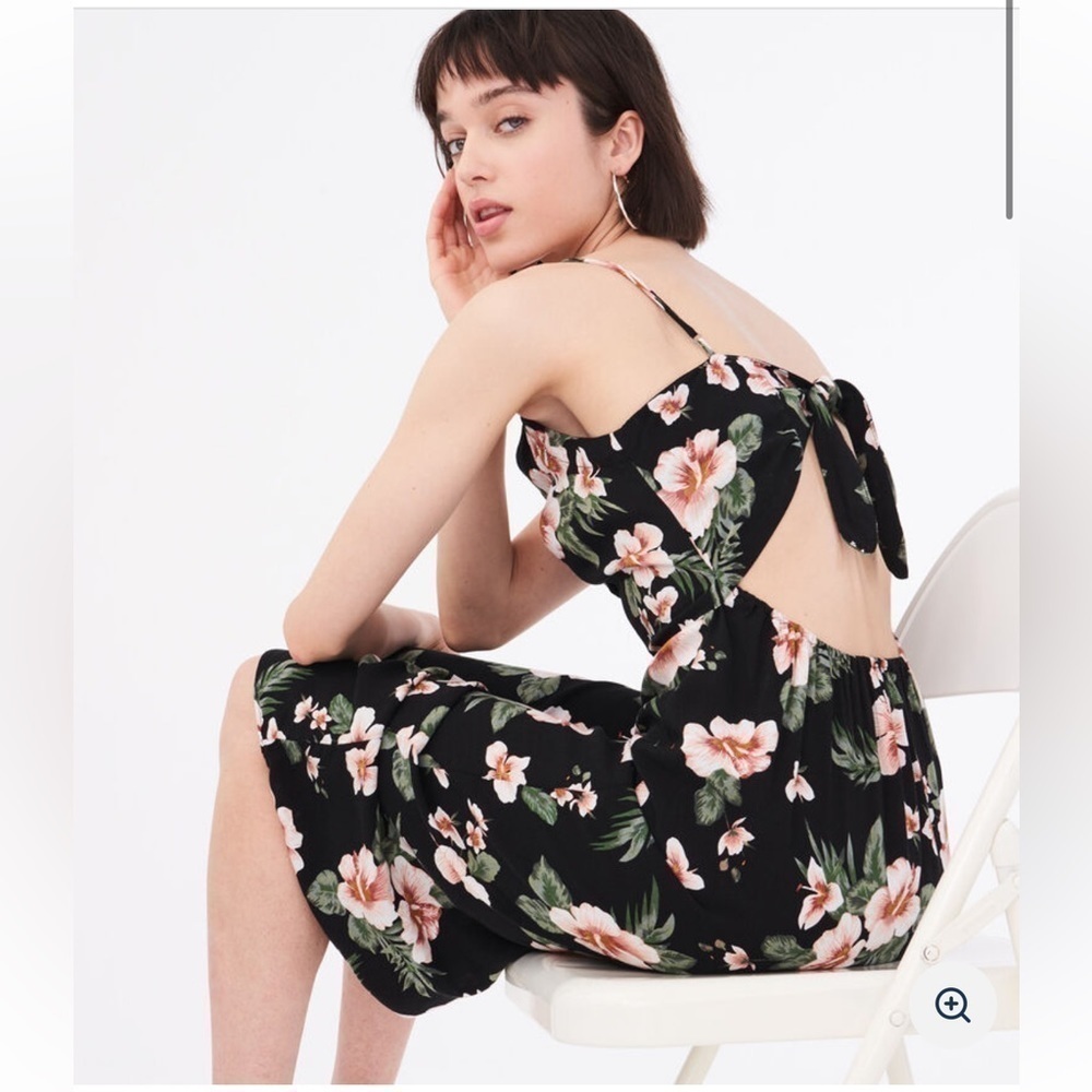 AEROPOSTALE Printed Button-Front Midi Dress floral women’s size XS